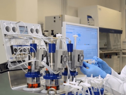 glass bioreactor for microbial use